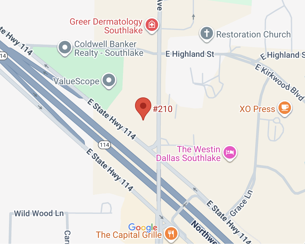 Southlake location map